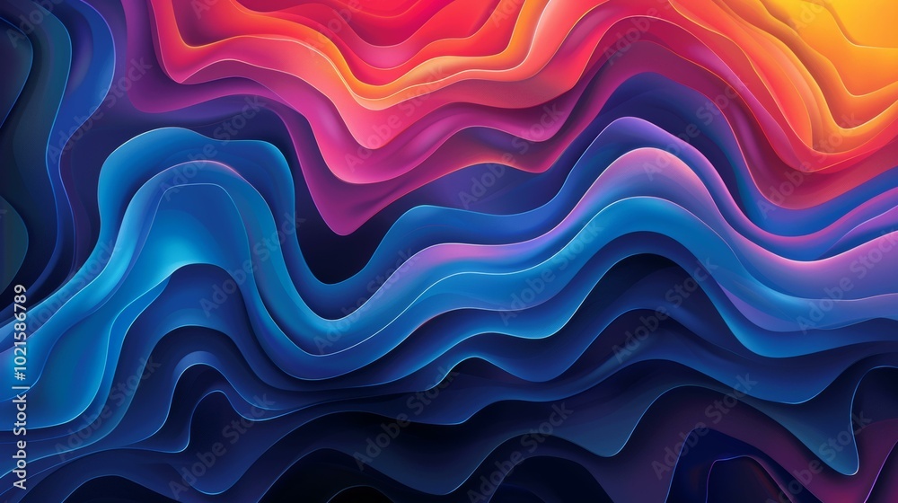 Abstract Colorful Wavy Design Background Abstract Colorful Wavy Design Background