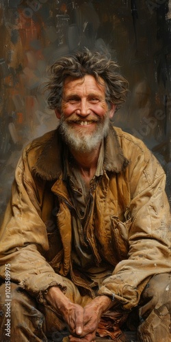 Portrait of a Smiling Elderly Man