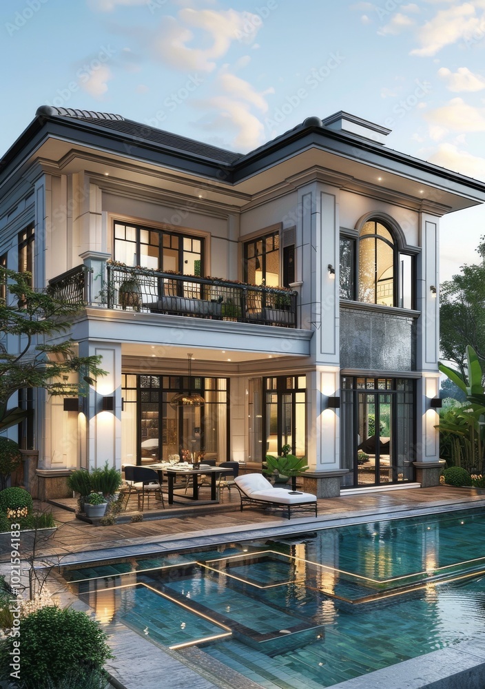 Luxury Modern Mansion with Exquisite Outdoor Pool Luxury Modern Mansion with Exquisite Outdoor Pool