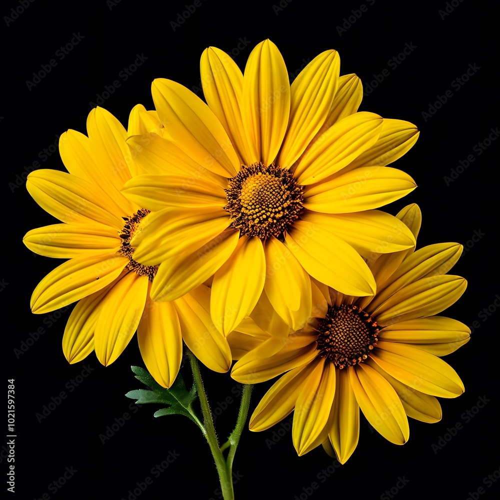 yellow flowers on white or transparent background yellow flowers on white or transparent background