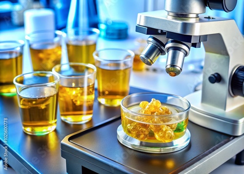 Urine Microscopy Crystals Analysis in Laboratory for Accurate Diagnosis of Urinary Tract Disorders and Kidney Health photo