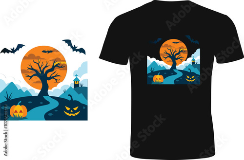 This eye-catching illustration is perfect for any Halloween project! With its bold colors and playful design, it's sure to add a touch of fun to your work.