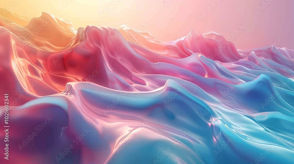 Abstract Colorful Flowing Landscape Abstract Colorful Flowing Landscape