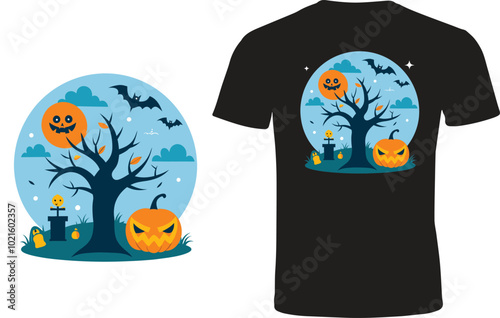 This eye-catching illustration is perfect for any Halloween project! With its bold colors and playful design, it's sure to add a touch of fun to your work.