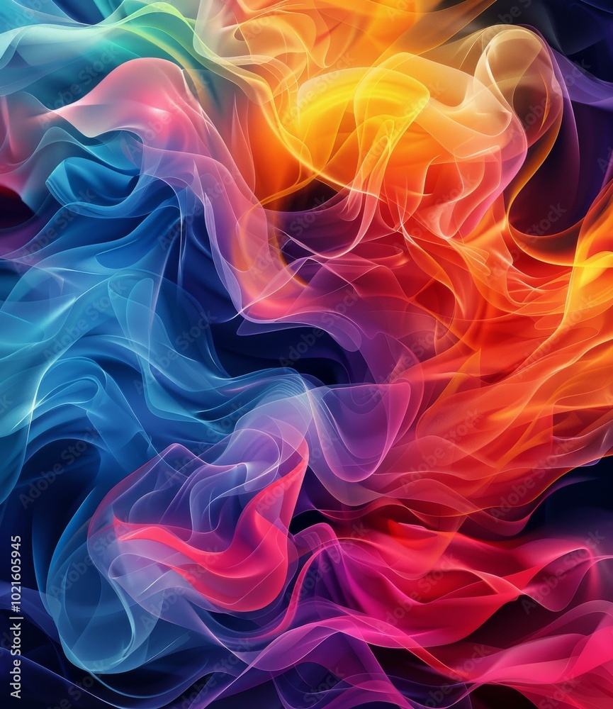 Abstract Colorful Flowing Design Abstract Colorful Flowing Design