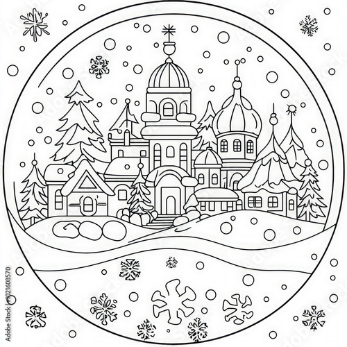 A magical snow globe featur...