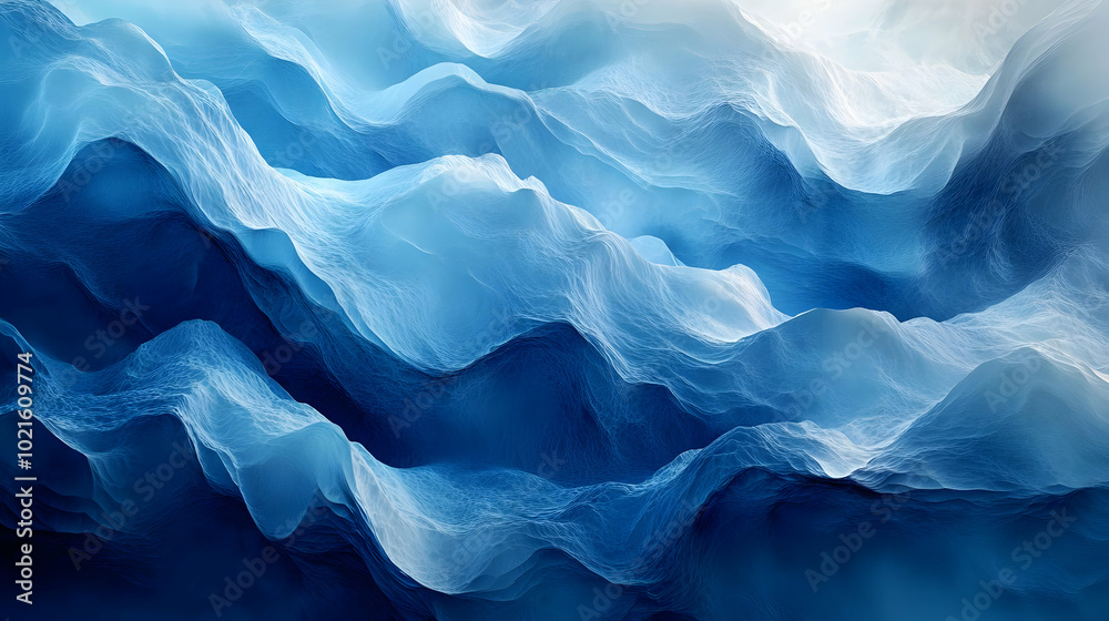Abstract Blue Waves Background Abstract Blue Waves Background