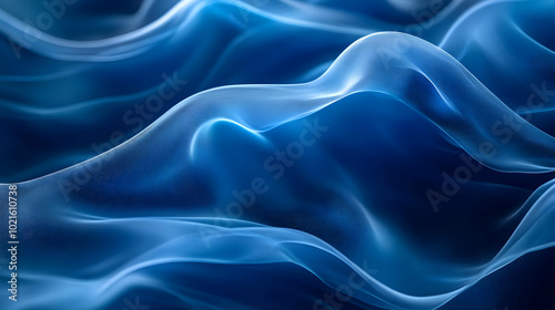 Abstract Blue Wave Background