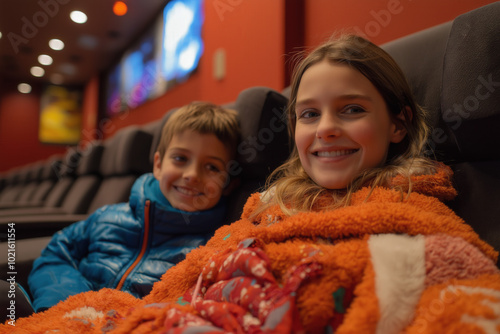 Family In Movie Theater