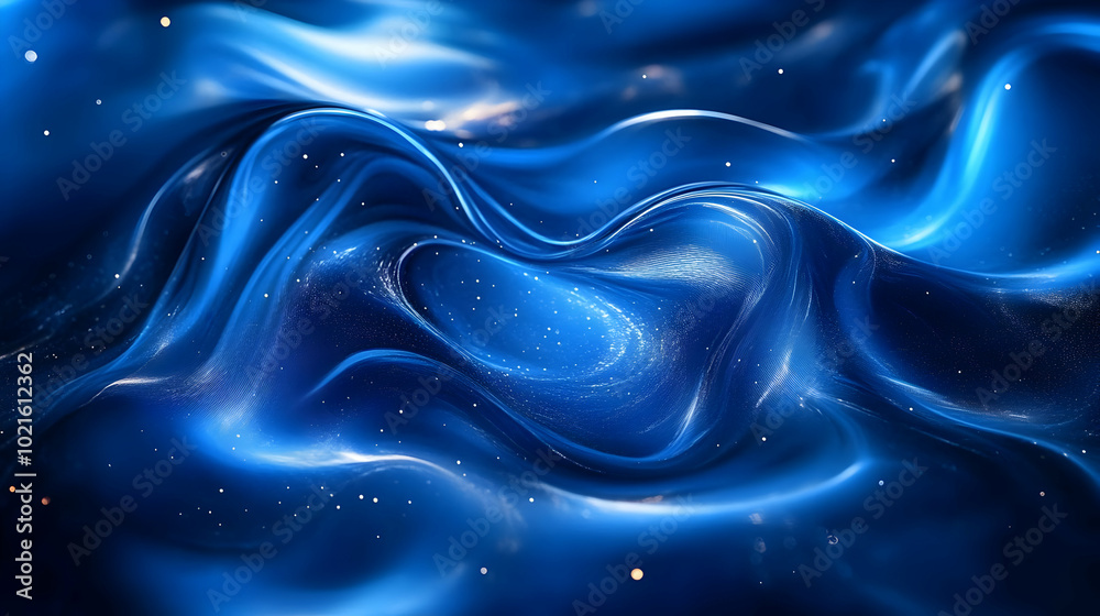 Abstract Blue Swirling Background with White Glitter Abstract Blue Swirling Background with White Glitter