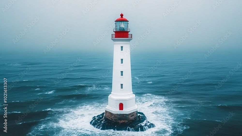 Fototapeta premium Lighthouse in the Ocean.