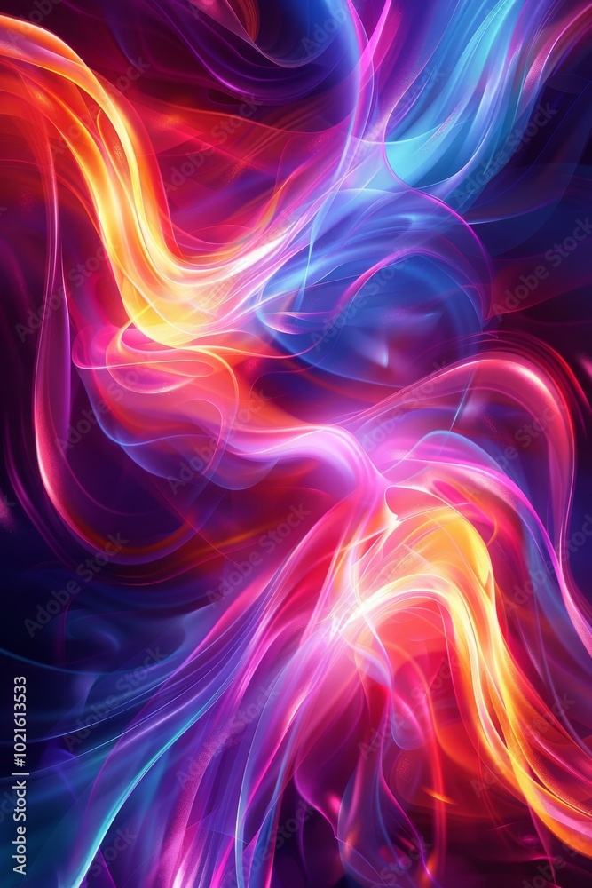 Abstract Colorful Flowing Lines Abstract Colorful Flowing Lines