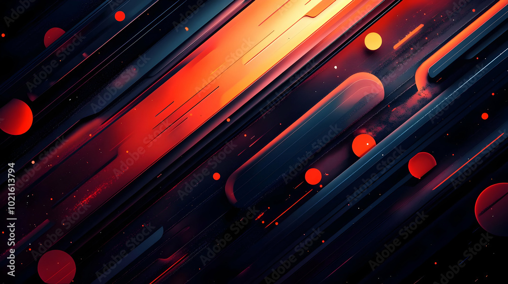 Abstract Background with Diagonal Lines and Circles Abstract Background with Diagonal Lines and Circles