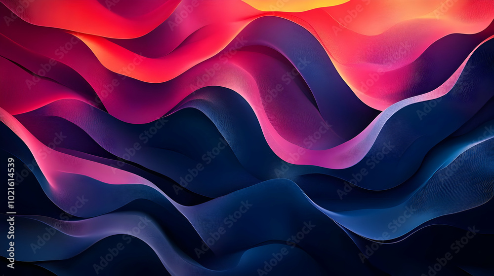 Obraz premium Abstract Background with Wavy Lines in Vibrant Colors