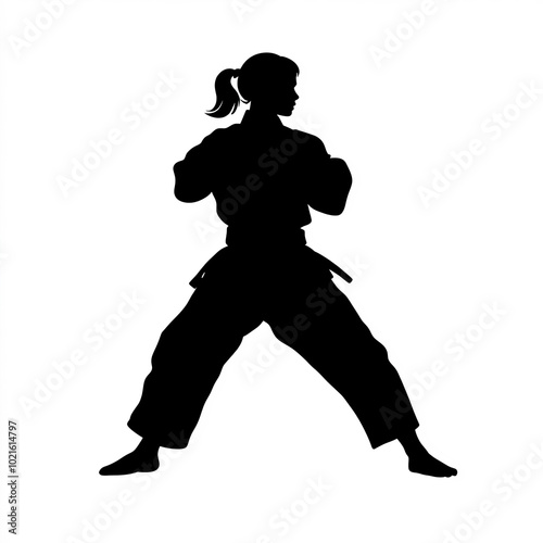Karate Kid Silhouette, Illu...