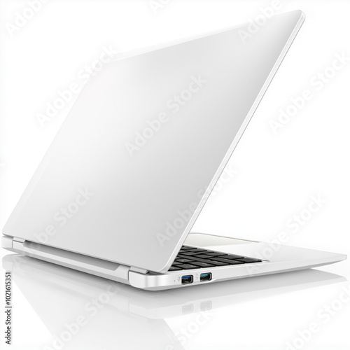 Laptop Back View Isolated