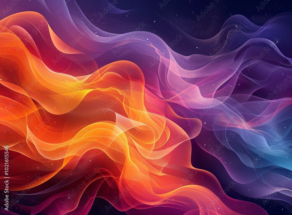 Obraz premium Abstract Colorful Flowing Lines Design