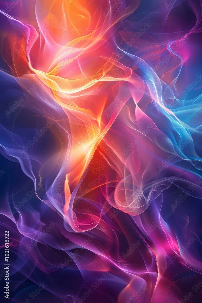 Abstract Colorful Flowing Lines Abstract Colorful Flowing Lines