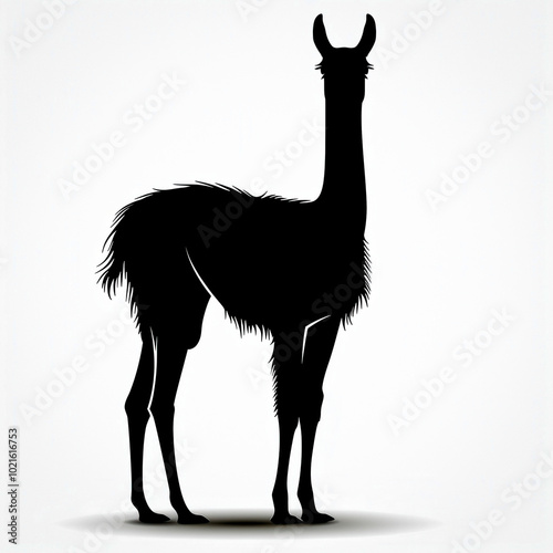 Artistic Llama Silhouette -...