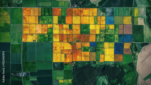 Obraz na płótnie satellite agriculture mapping
w salonie