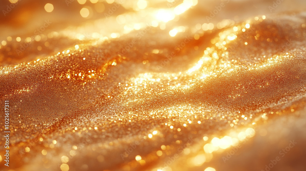 Abstract golden background with glitter closeup Abstract golden background with glitter closeup