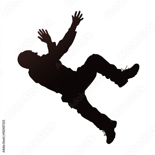 Man Falling Silhouette, Ill...