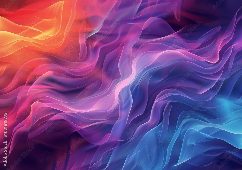 Abstract Colorful Flowing Lines