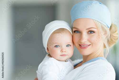 Nurse Holding A Newborn