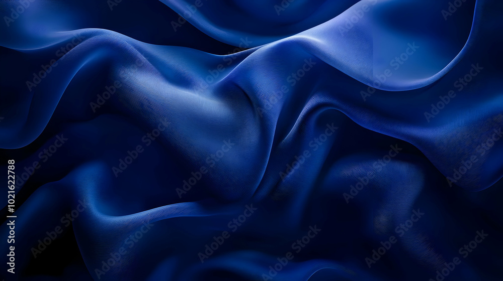 Fototapeta premium Abstract Blue Fabric Background