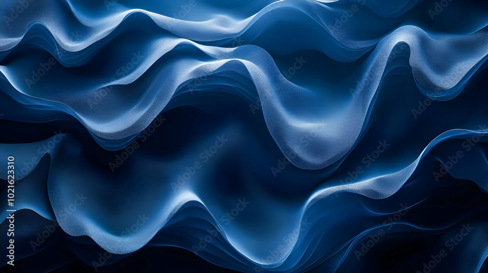Abstract 3D Blue Wavy Background Abstract 3D Blue Wavy Background