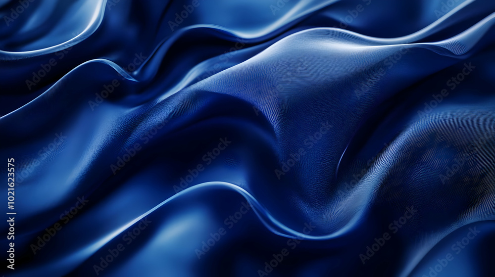 Obraz premium Abstract Blue Fabric Texture 3D Render