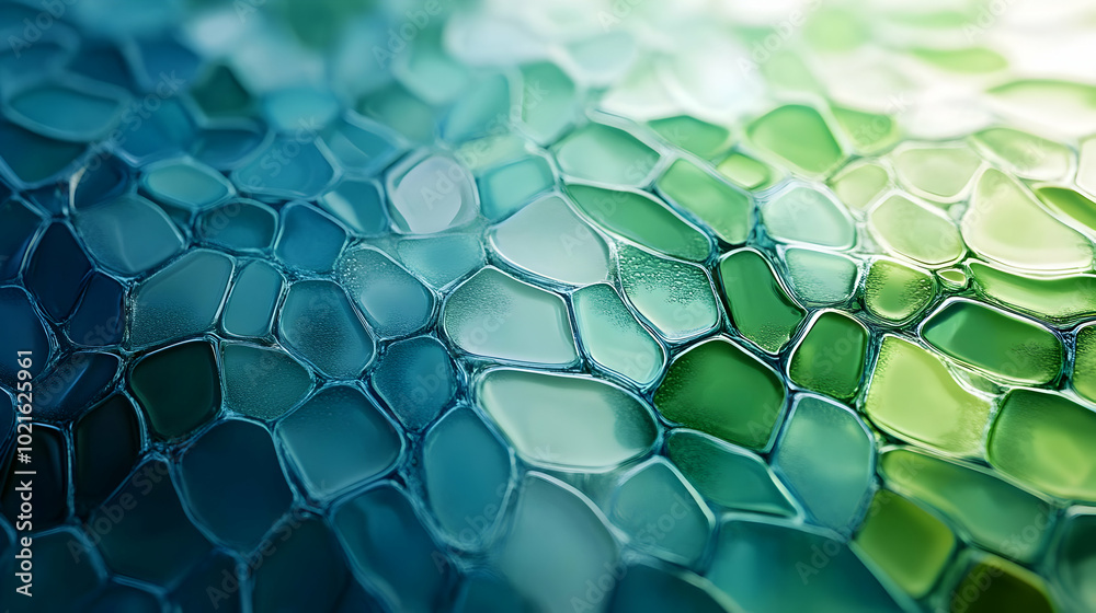 Fototapeta premium Abstract Background of Green and Blue Liquid Bubbles