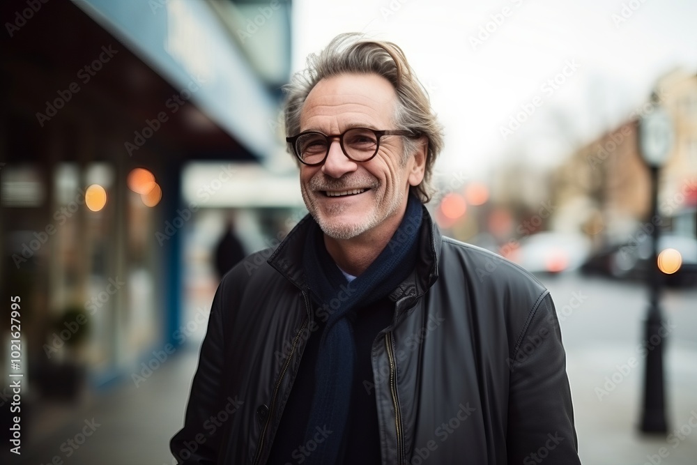 Portrait of a handsome senior man with eyeglasses in the city Portrait of a handsome senior man with eyeglasses in the city