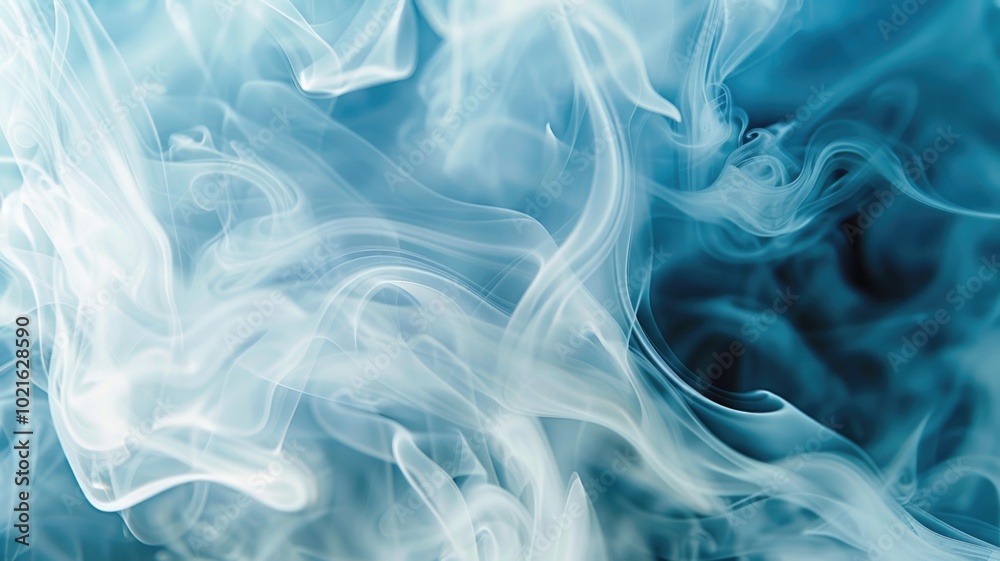 Abstract Swirling White Smoke on a Soft Blue Background,National Laminar Day Abstract Swirling White Smoke on a Soft Blue Background,National Laminar Day
