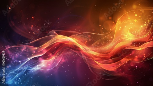 Abstract Colorful Flowing Lines Background Design