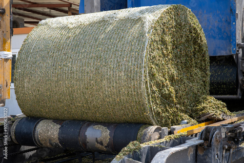 Naklejka Industrial feed bale making machine