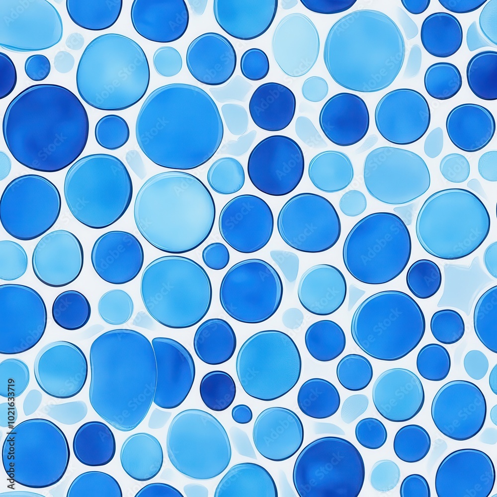 Blue circles pattern on white background, abstract design. Blue circles pattern on white background, abstract design.