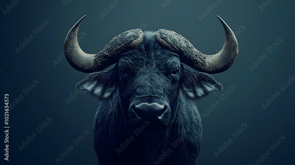 African Buffalo Portrait - 3D Illustration African Buffalo Portrait - 3D Illustration
