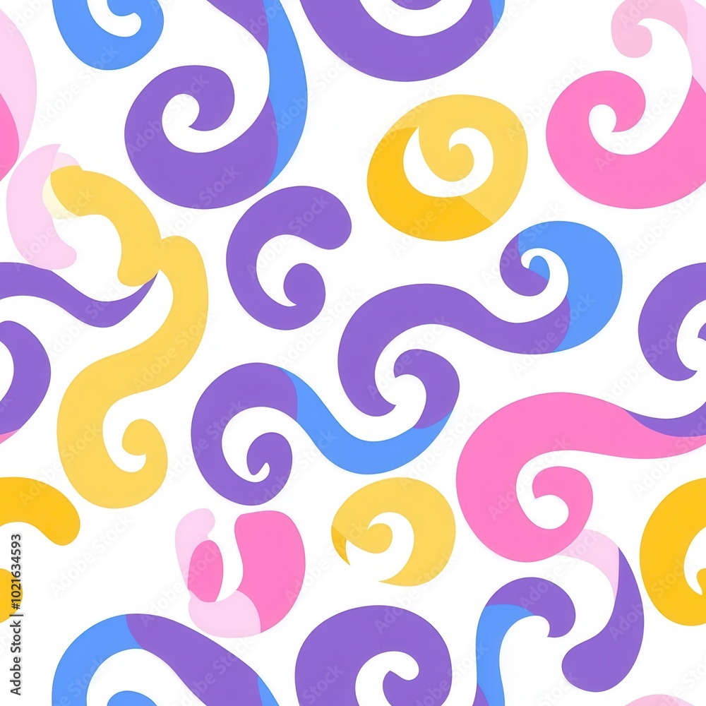 Colorful abstract swirl pattern on white background. Colorful abstract swirl pattern on white background.