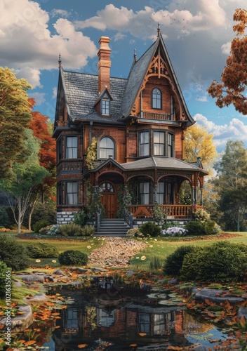 Autumnal Elegance of a Victorian Home