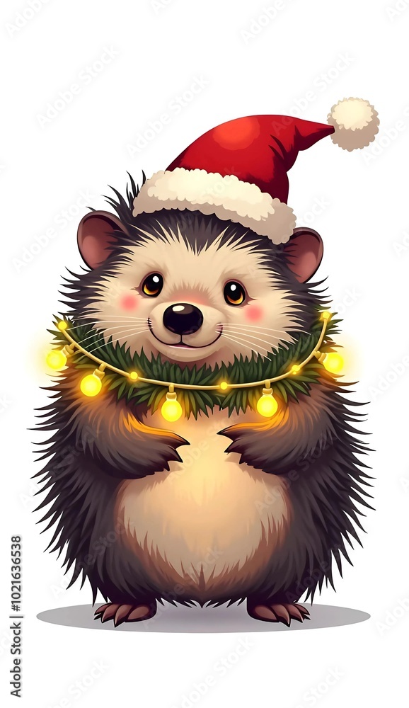 christmas hedgehog cartoon christmas hedgehog cartoon