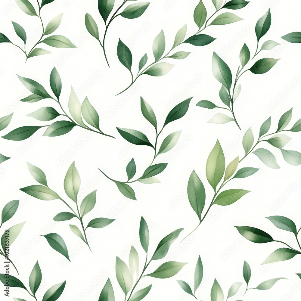 Leaves pattern, white background Leaves pattern, white background