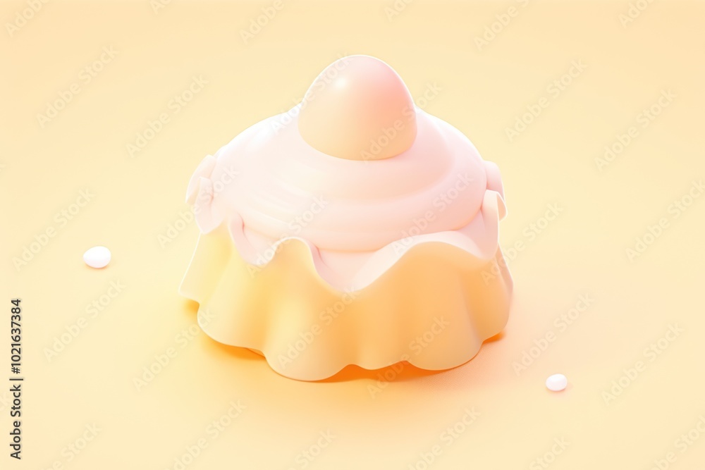 3D Render of an Egg with a Ruffled Skirt 3D Render of an Egg with a Ruffled Skirt