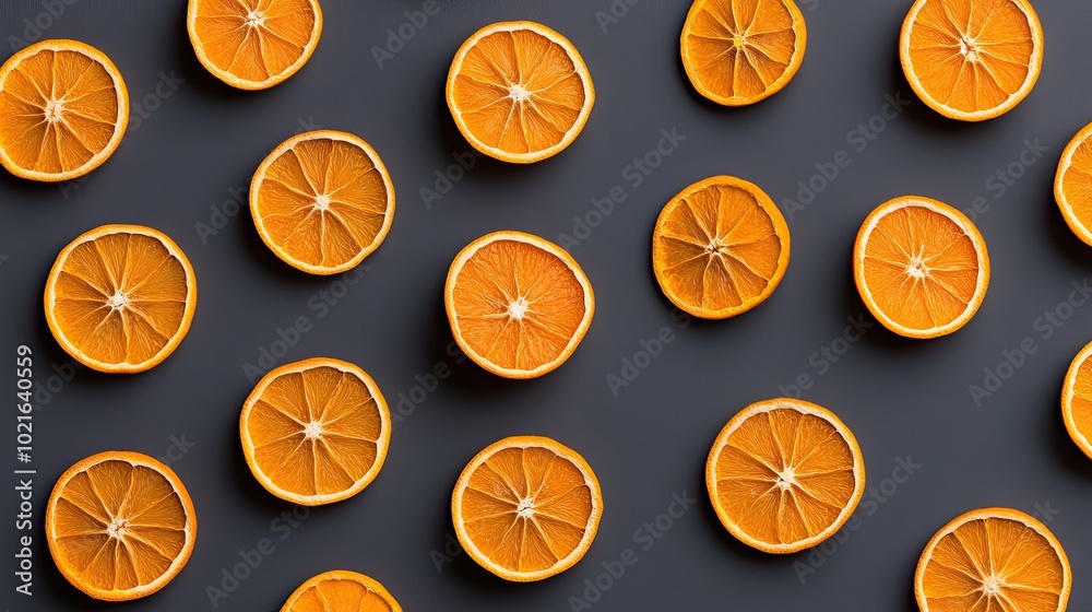 A collection of dried orange slices sits beautifully on parchment paper in the oven, highlighting the art of food preservation and enhancing flavors A collection of dried orange slices sits beautifully on parchment paper in the oven, highlighting the art of food preservation and enhancing flavors