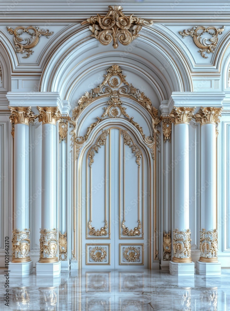 Fototapeta premium Elegant Interior Design with Ornate Architecture