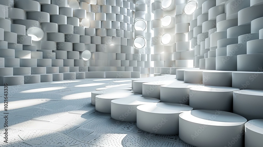 Obraz premium Abstract Modern Architecture Interior Design