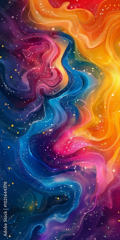 Abstract Colorful Liquid Galaxy Art Background Abstract Colorful Liquid Galaxy Art Background