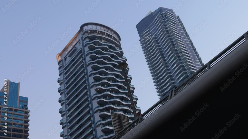 Dubai, Arab Emirates. Beautiful Hotels on the Dubai Coast Dubai, Arab Emirates. Beautiful Hotels on the Dubai Coast