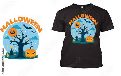 This eye-catching illustration is perfect for any Halloween project! With its bold colors and playful design, it's sure to add a touch of fun to your work.