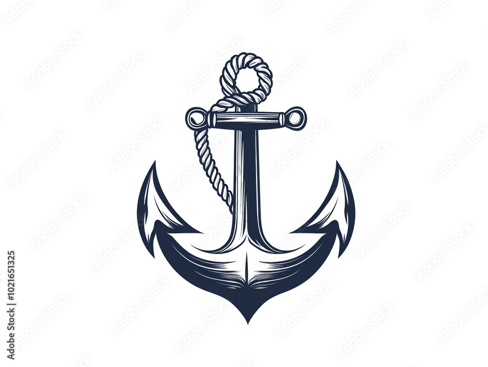 a anchor with a rope a anchor with a rope